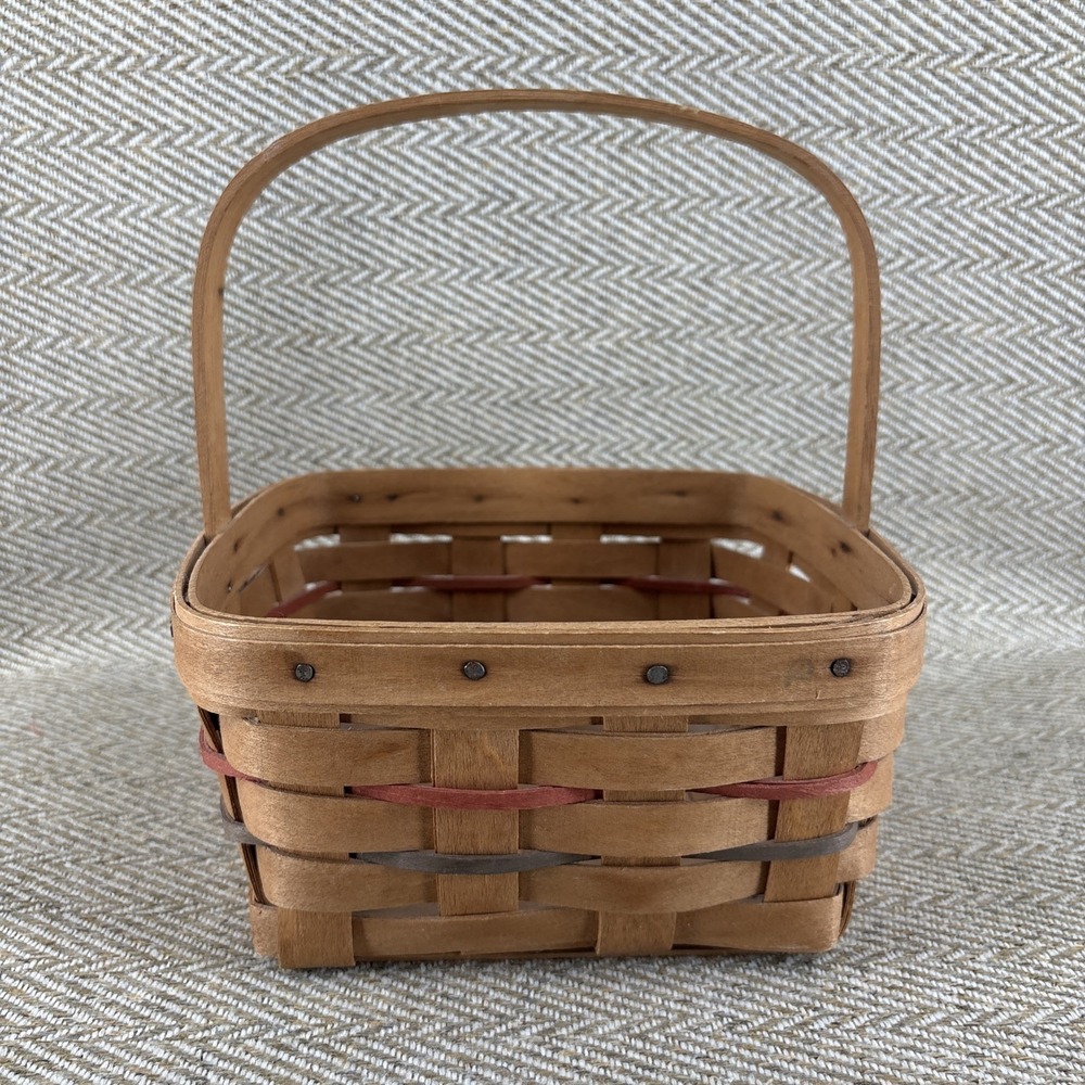 LONGABERGER Basket 1987  7x7 Signed Berry